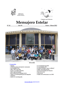 Mensajero Estelar No. 61 Enero - Marzo 2012