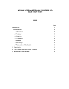 manual de organización y funciones del club de la