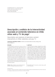 Descripción y análisis de la interactividad asociada al contenido