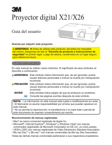 Proyector digital X21/X26