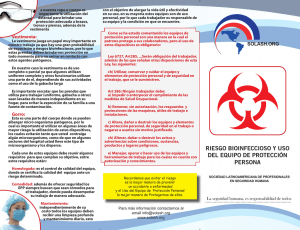 riesgo bioinfeccioso y uso del equipo de protección