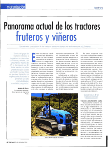 Panorama actual de los tractores fruteros y viñeros