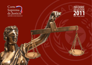 CORTE SUPREMA DE JUSTICIA INFORME DE GESTION 2011