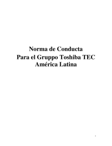 Norma de Conducta Para el Gruppo Toshiba TEC América Latina