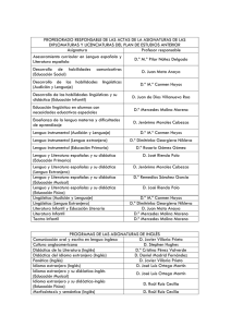 PROGRAMAS DE LAS ASIGNATURAS DE INGLÉS Comunicación