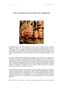 Perú: elecciones en la cárcel de Lurigancho