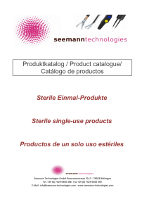 Produktkatalog / Product catalogue/ Catálogo de productos Sterile