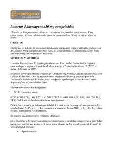 Losartan Pharmagenus 50 mg comprimidos