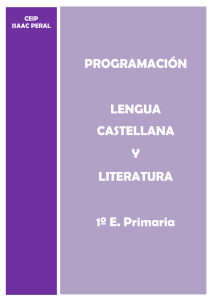 PROGRAMACIÓN LENGUA CASTELLANA Y LITERATURA 1º E