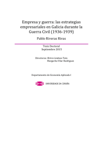 Empresa y guerra: las estrategias empresariales en Galicia