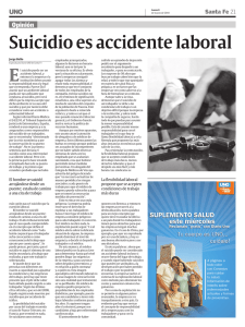 Suicidio es accidente laboral
