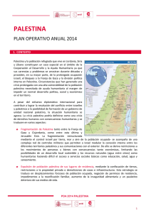 Plan Operativo Anual de Acción Humanitaria Palestina 2014
