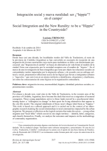 Integración social y nueva ruralidad: ser ¿“hippie”? en el campo