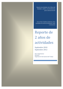 20 Reporte de actividades de la Oficina del Mediador, análisis