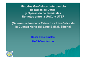 Métodos Geofísicos: Intercambio de Bases de Datos y Operación de