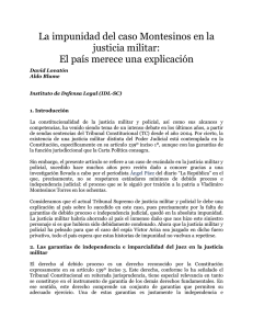 La impunidad del caso Montesinos en la justicia militar: El país