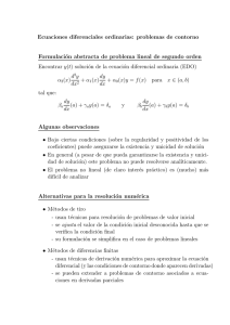 Ecuaciones diferenciales ordinarias: problemas de contorno
