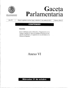 Anexo VI - Gaceta Parlamentaria, Cámara de Diputados