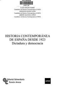 HISTORIA CONTEMPORÁNEA DE ESPAÑA DESDE 1923