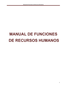 Manual de Funciones de Recursos Humanos