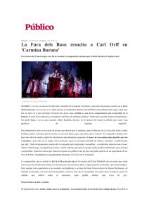La Fura dels Baus resucita a Carl Orff en `Carmina Burana`