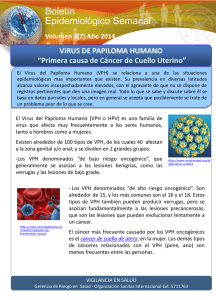 VPH y Cáncer cervix - Portal de Prestadores