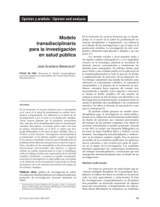 Modelo transdisciplinario para la investigación en salud