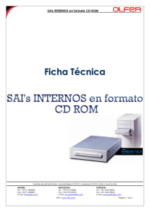SAIs INTERNOS en formato CD ROM. SI-400, SI-401 y SI-402