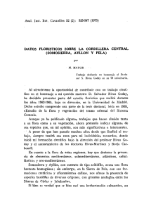 Datos florísticos sobre la Cordillera Central (Somosierra, Ayllón y