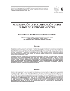 6. Actualización de la clasificación de suelos en Yucatán.