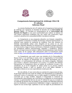 Competencia Internacional de Arbitraje UBA