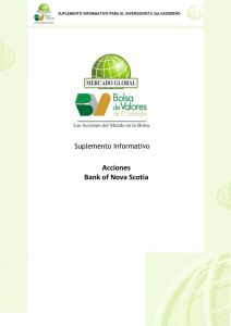 Acciones Bank of Nova Scotia - Bolsa de Valores de El Salvador