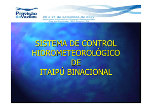 sistema de control hidrometeorológico de itaipú binacional