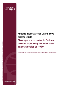Anuario Internacional CIDOB 1999 edición 2000 Claves para