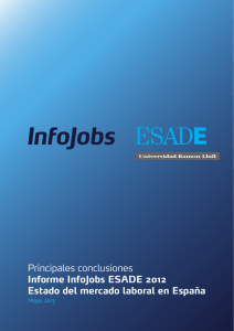 Principales conclusiones Informe InfoJobs ESADE 2012 Estado del