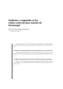 Tradición y vanguardia en los relatos cortos de Juan Antonio de