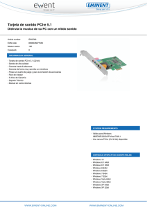Tarjeta de sonido PCI-e 5.1