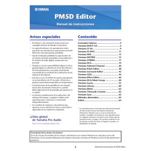 Configuración de PM5D Editor
