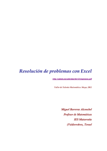 Resolución de problemas con Excel