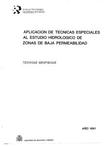 Tecnica geofísicas  - Catálogo de Información geocientífica
