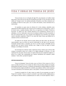 VIDA Y OBRAS DE TERESA DE JESÚS