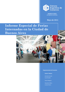 Informe Especial de Ferias Internadas en la Ciudad de Buenos Aires