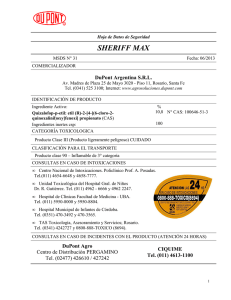 Sheriff Max - MSDS N° 31