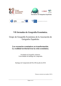 VII Jornadas de Geografía Económica.