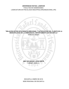 relación entre inteligencia emocional y satisfacción del cliente de la