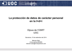 La protección de datos de carácter personal en la I+d+i