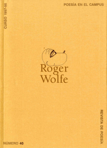 Roger Wolfe. Poesía en el Campus, 40 (curso 1997