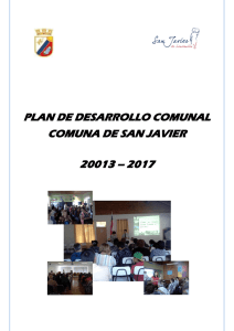 PLAN DE DESARROLLO COMUNAL COMUNA DE SAN JAVIER