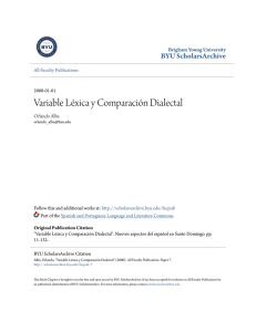 Variable Léxica y Comparación Dialectal