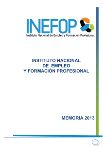 Memoria INEFOP 2013
